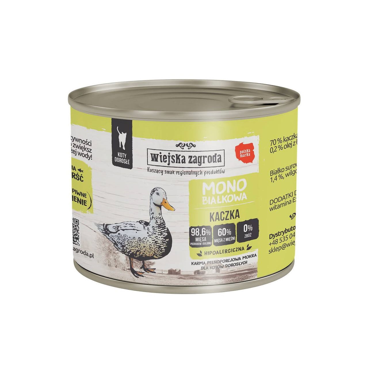 Wiejska Zagroda Mono Sensitive kaczka adult 200 g
