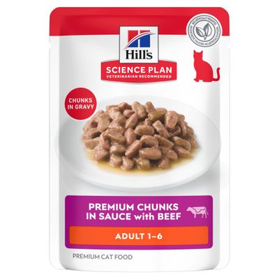 Hill's Science Plan wołowina w sosie adult 85 g × 48