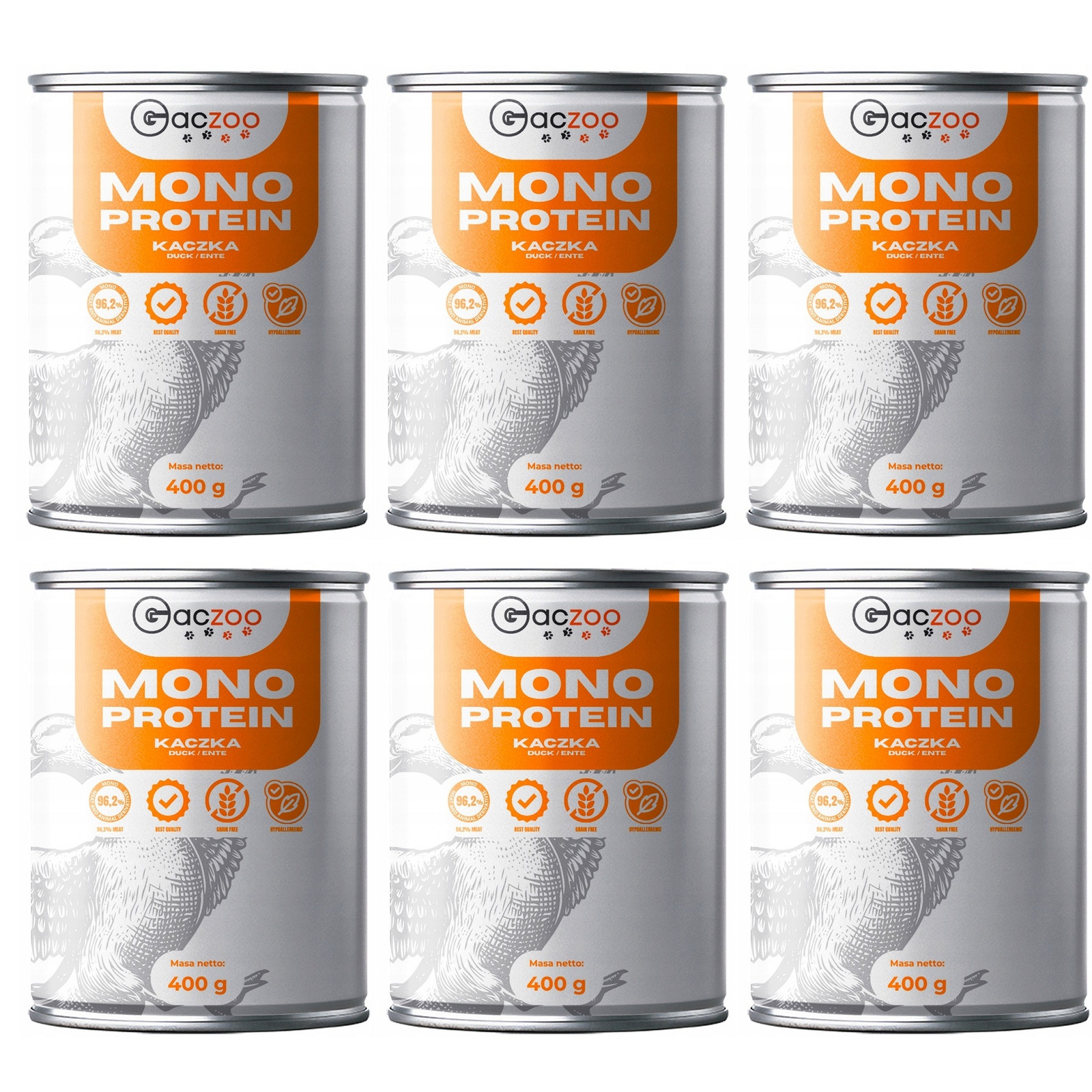 Gaczoo Mono Protein kaczka 400 g × 6