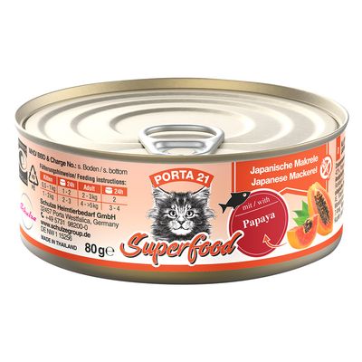 Porta 21 Superfood makrela z papają 80 g × 6