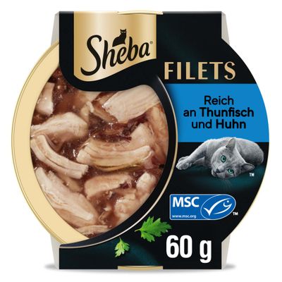 Sheba Filets kurczak, tuńczyk kawałki adult 60 g × 32