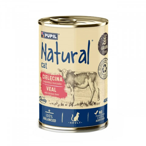 Natural cielęcina, kurczak, wątróbka adult 400 g