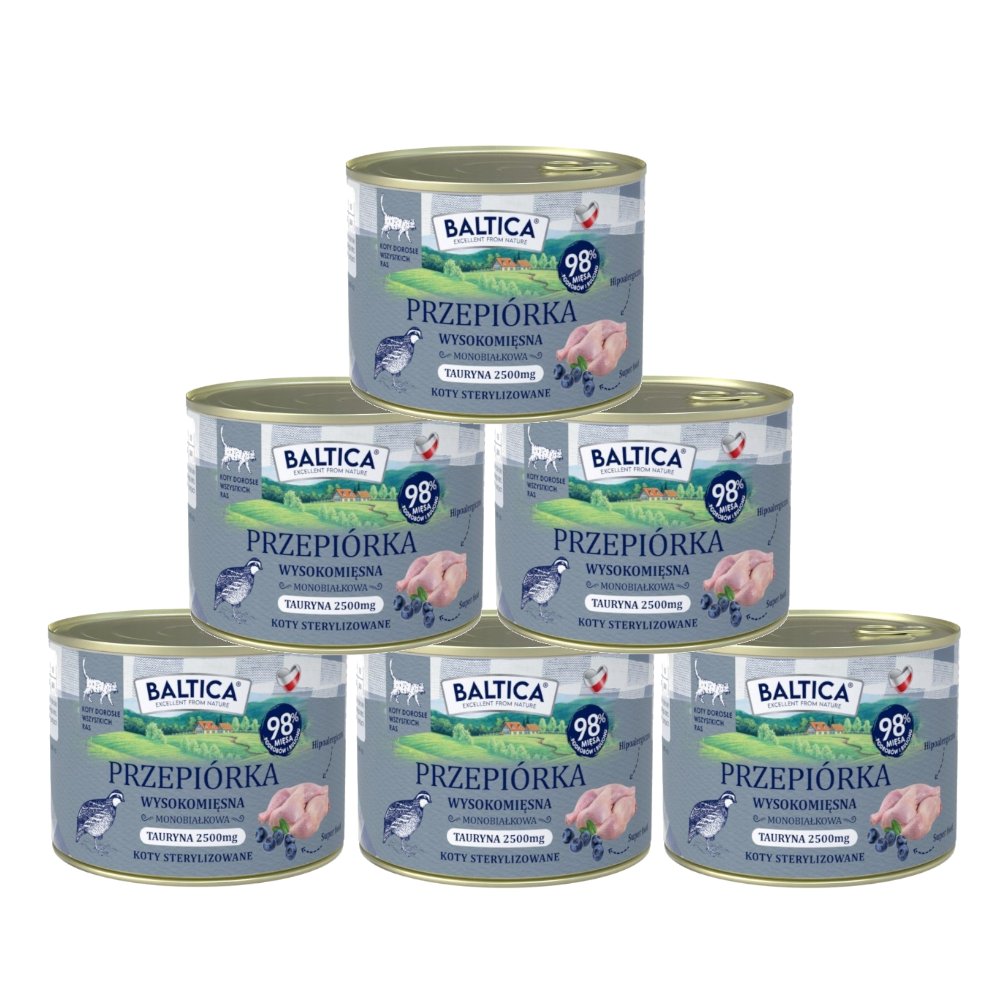 Baltica Smaki regionów Sterilised przepiórka adult 185 g × 6