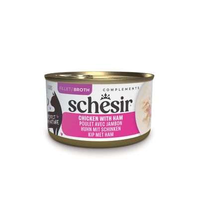 Schesir Complements kurczak, szynka w bulionie 70 g × 12