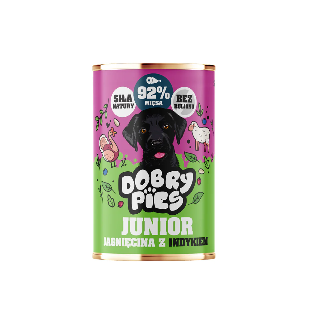 Dobry Pies indyk, jagnięcina junior 400 g