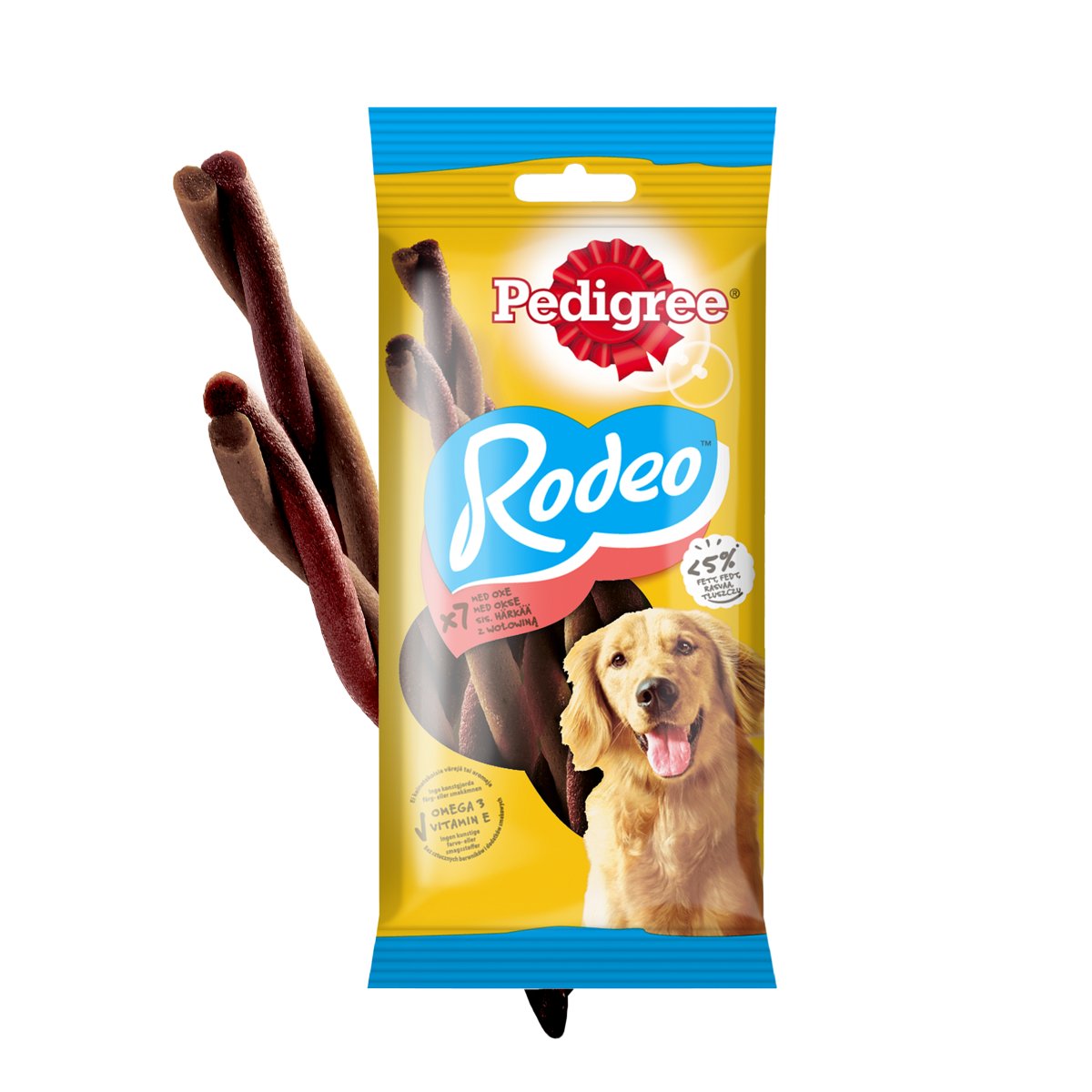 Pedigree Rodeo wołowina adult 31 g × 4