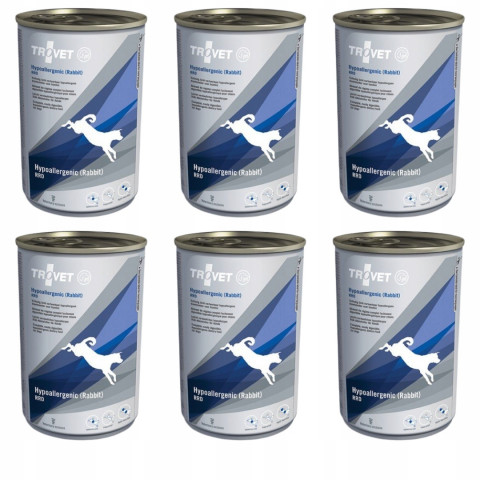 Trovet Hypoallergenic królik adult 400 g × 6