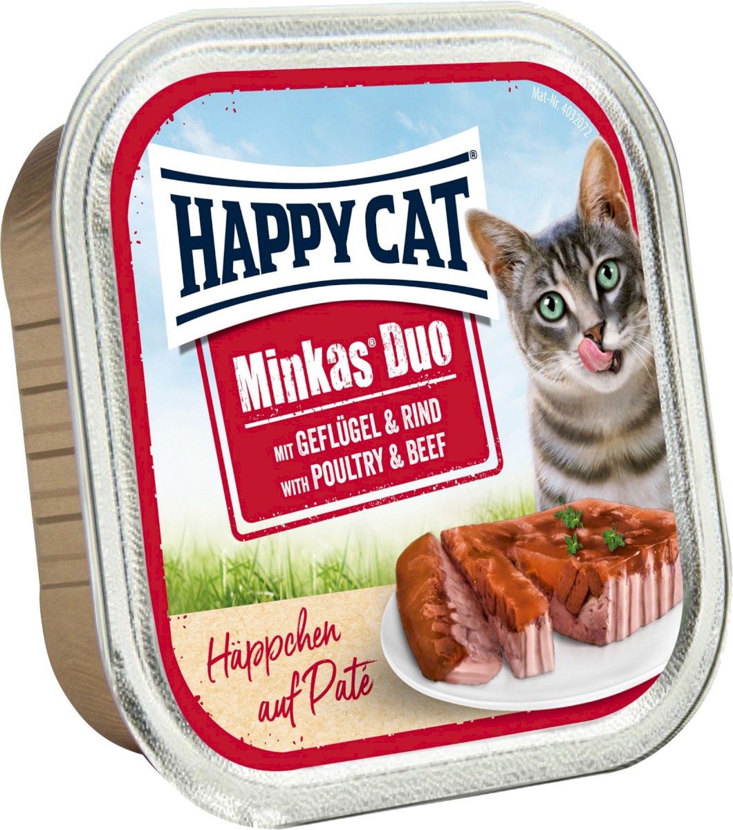 Happy Cat Minkas Duo kurczak, wołowina pasztet adult 100 g