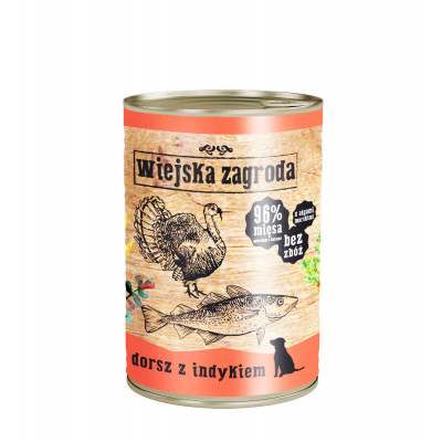 Wiejska Zagroda Rybna Uczta dorsz, indyk 400 g