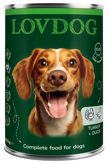 Lovdog indyk, kaczka adult 400 g