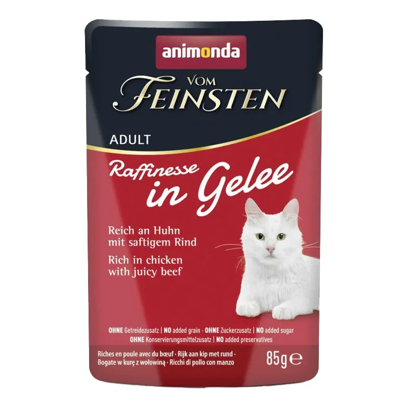 Animonda Vom Feinsten Raffinesse kurczak, wołowina w galaretce adult 85 g