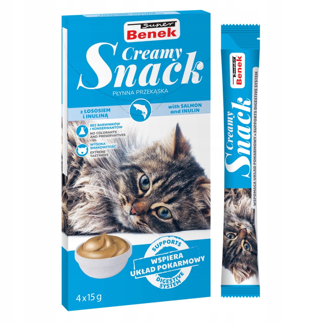 Super Beno Creamy Snack łosoś pasztet 15 g × 4