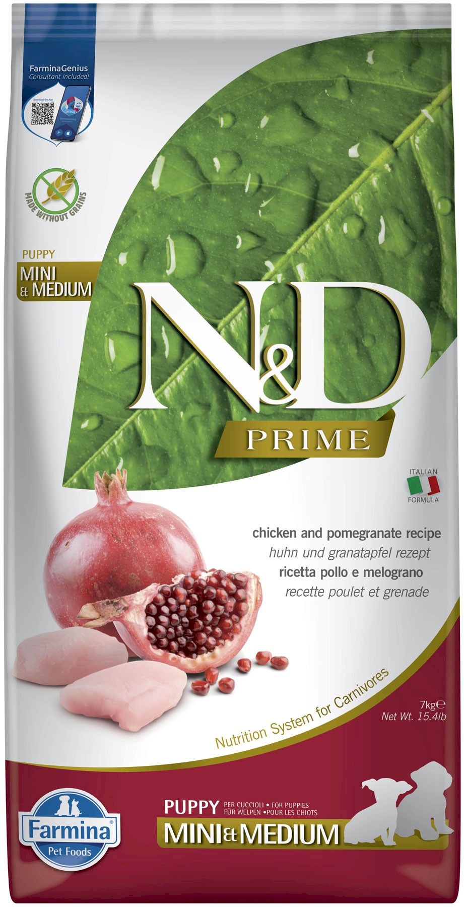 Farmina Natural & Delicious kurczak puppy małe i średnie rasy 7 kg