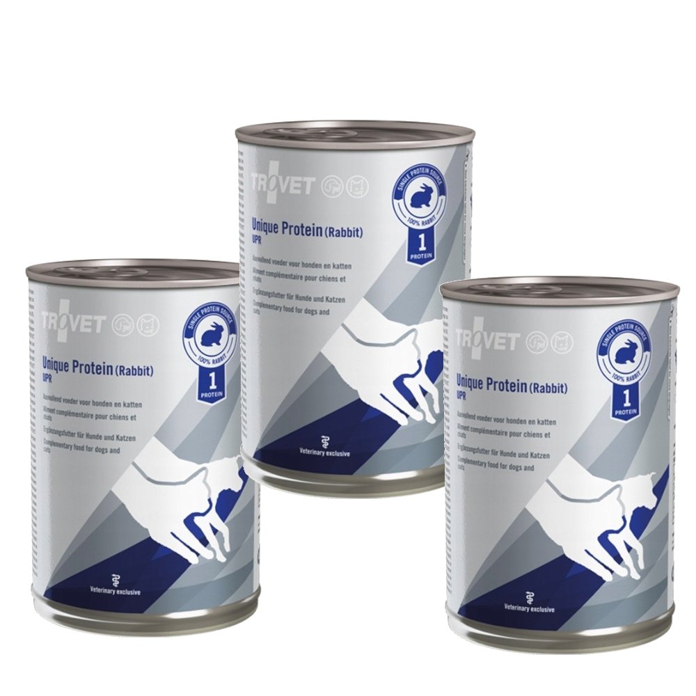 Trovet Unique Protein królik 400 g × 3