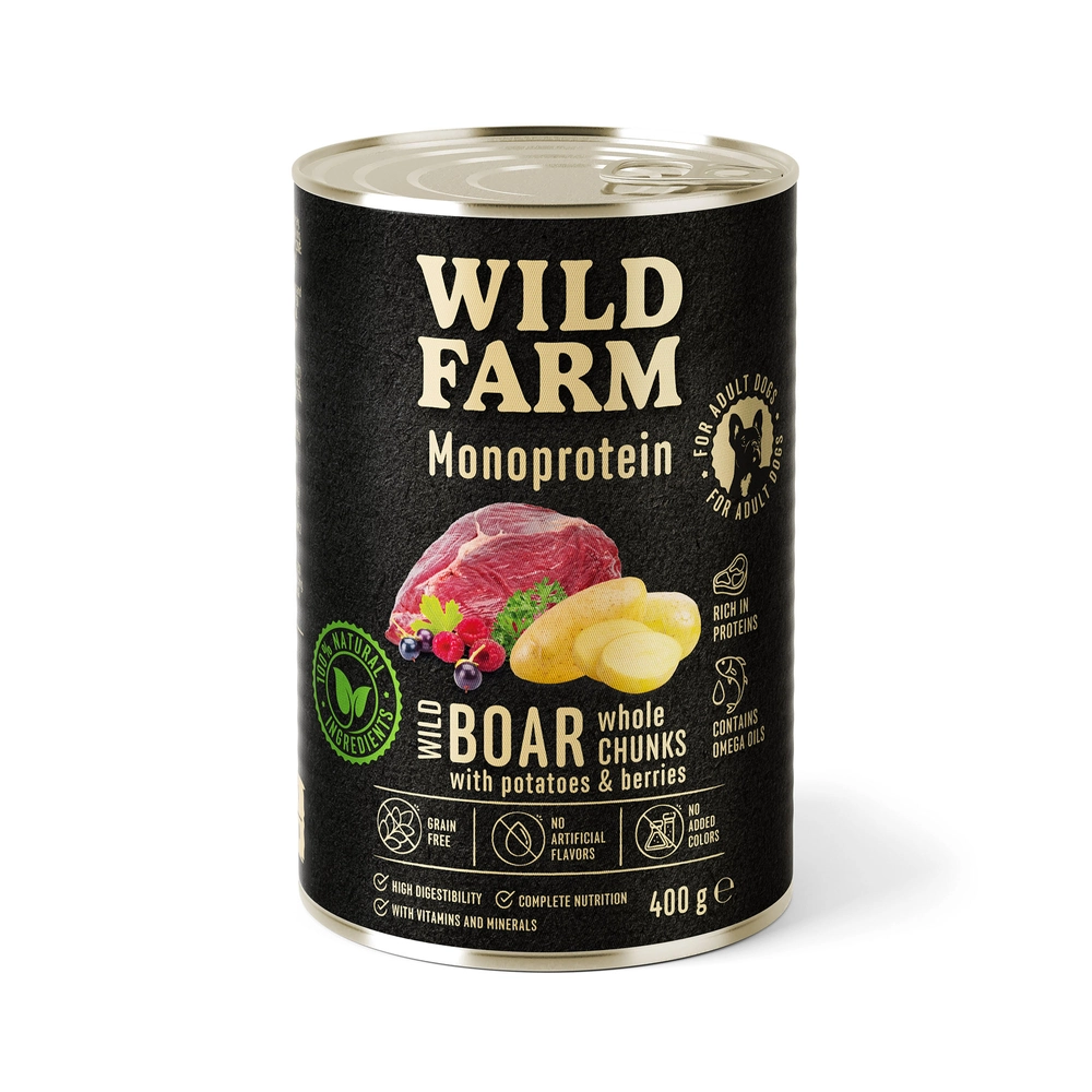 Wild Farm Monoprotein dziczyzna adult 400 g