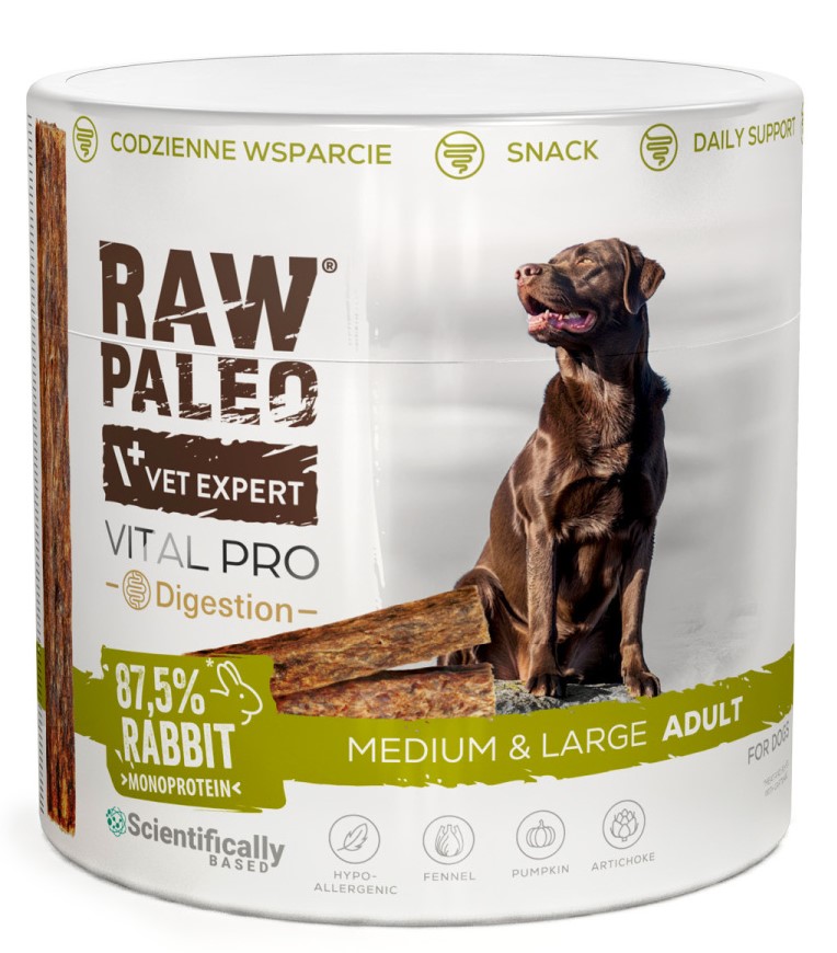 VetExpert Raw Paleo Vital Pro Digestion królik średnie rasy, duże rasy 100 g