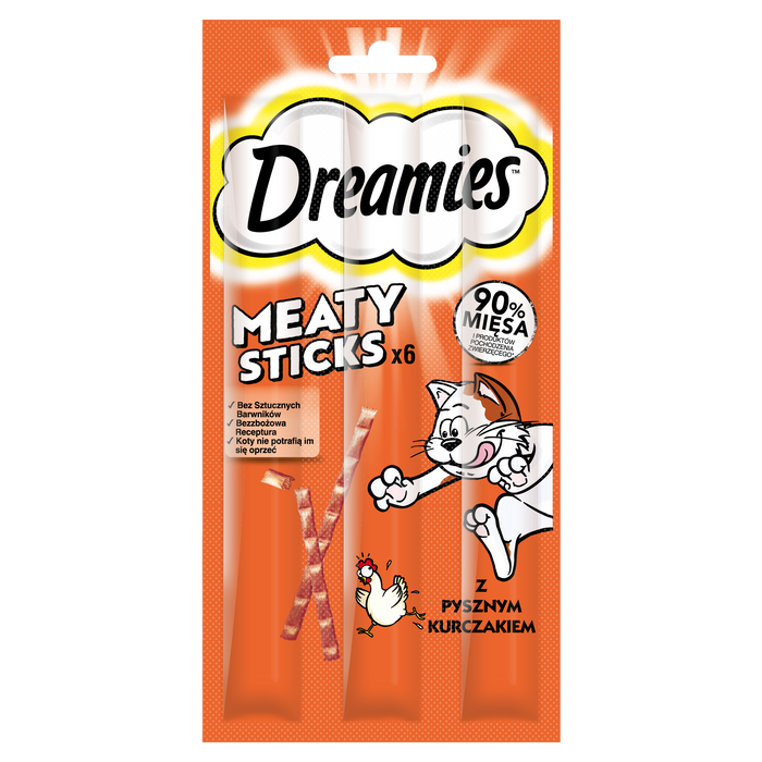 Dreamies Meaty Sticks kurczak 5 g × 6