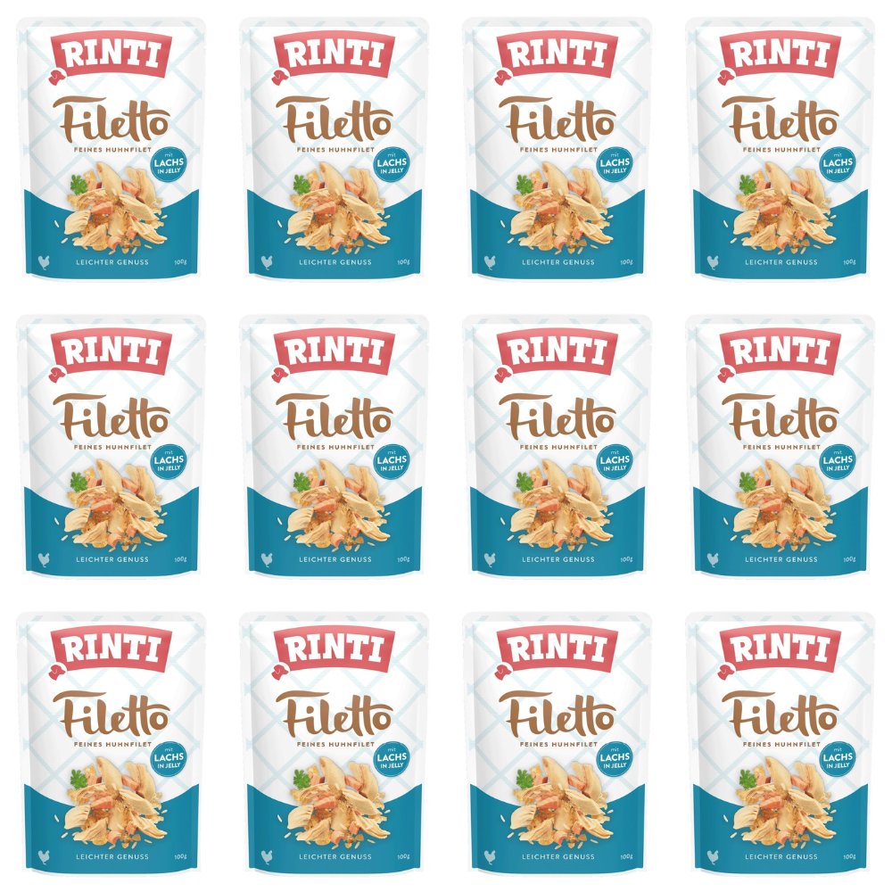 Rinti Filetto kurczak, łosoś adult 100 g × 12