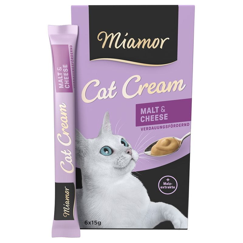 Miamor Cat Cream Hairball ser 15 g × 6