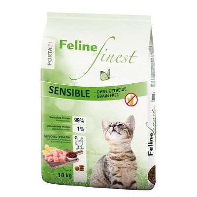 Porta 21 Feline Finest Sensitive drób adult 10 kg × 2