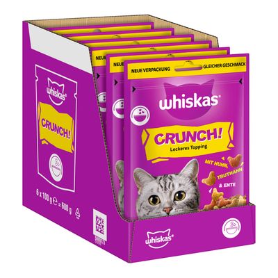 Whiskas Crunch indyk, kaczka, kurczak 100 g × 6