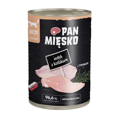 Pan Mięsko indyk, królik adult 400 g × 36