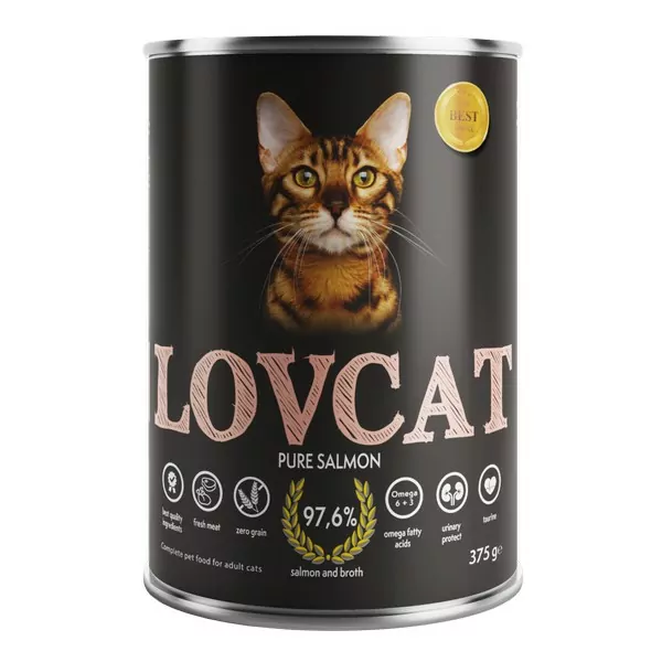 Lovcat Pure Salmon łosoś w bulionie adult 375 g