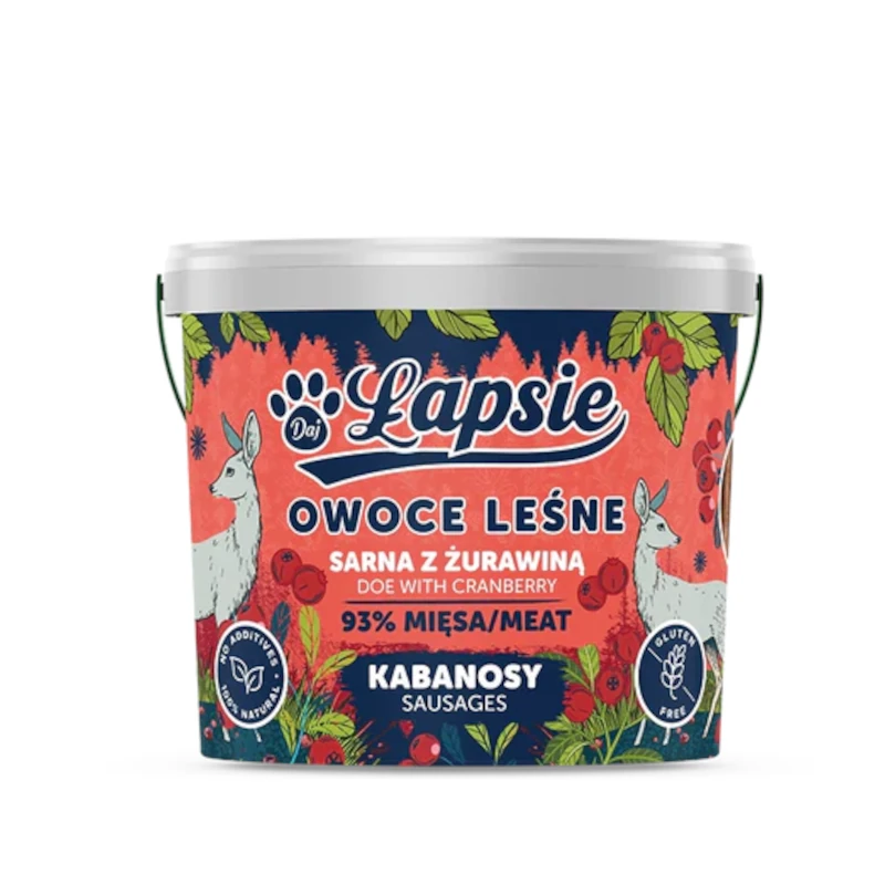 Łapsie Owoce Lasu Kabanosy sarna 160 g