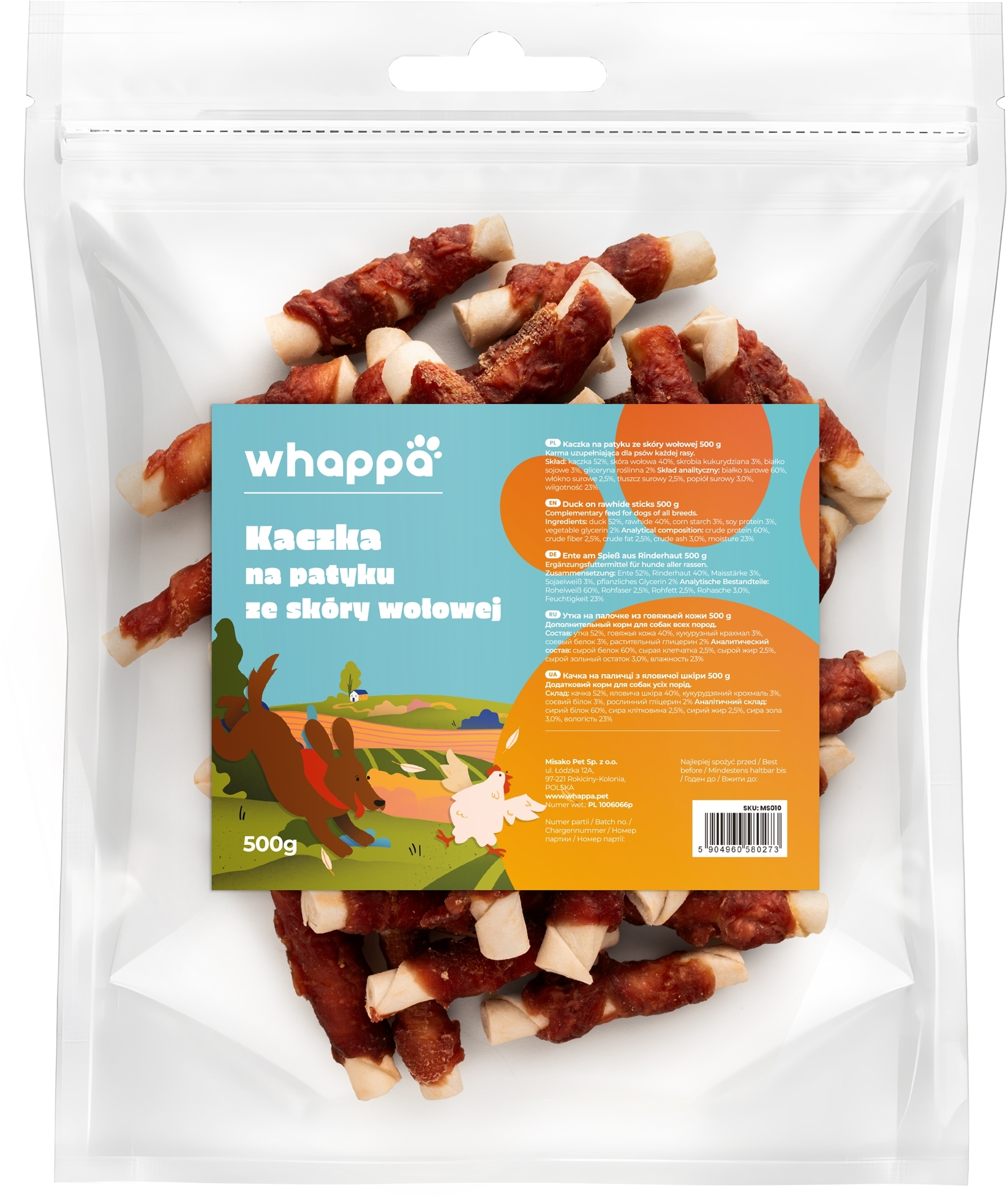 Whappa kaczka, wołowina 500 g