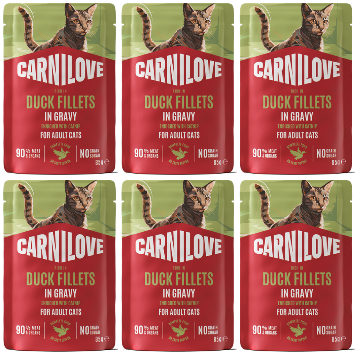 Carnilove Cat Pouch kaczka w sosie adult 85 g × 6