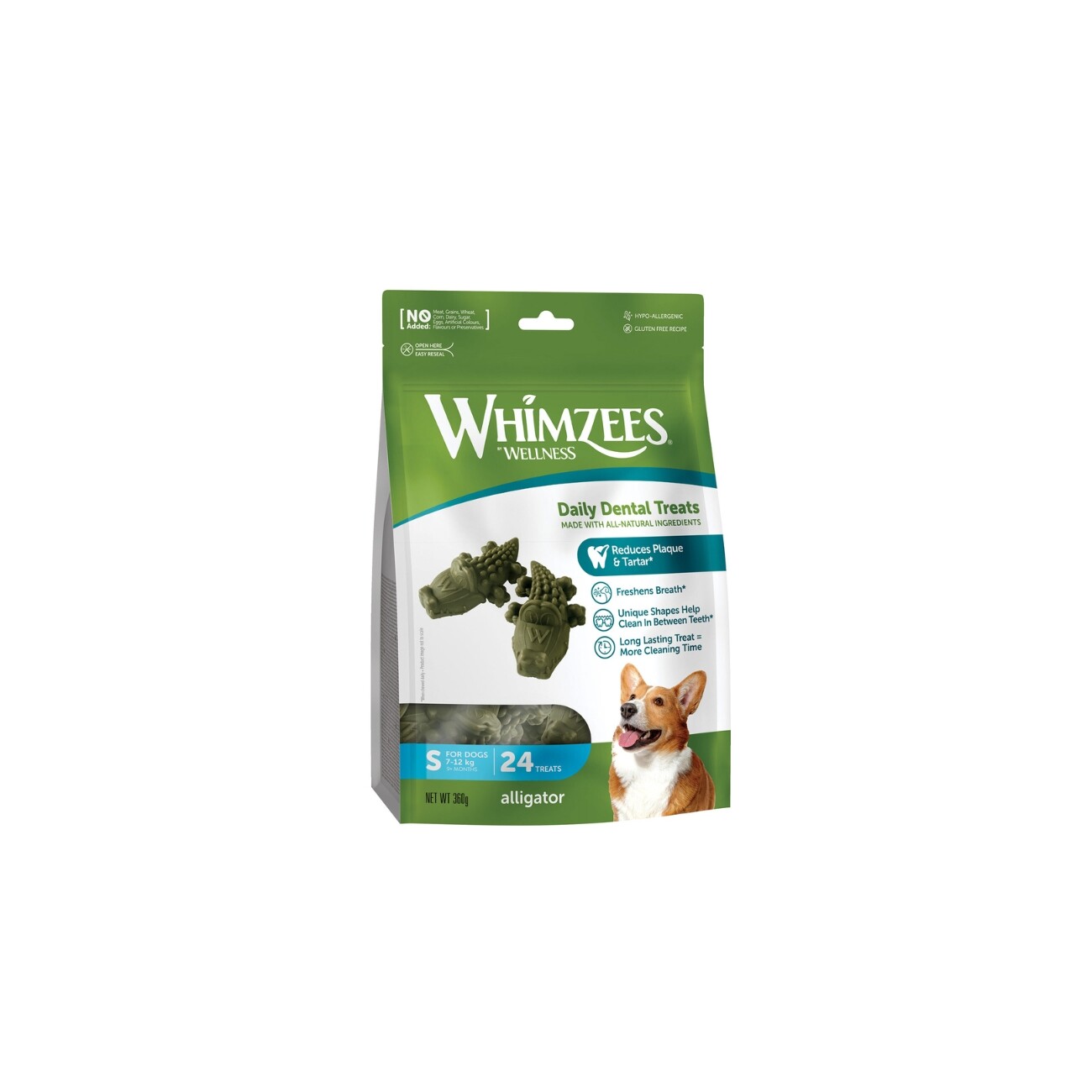 Whimzees Aligator małe rasy 15 g × 24
