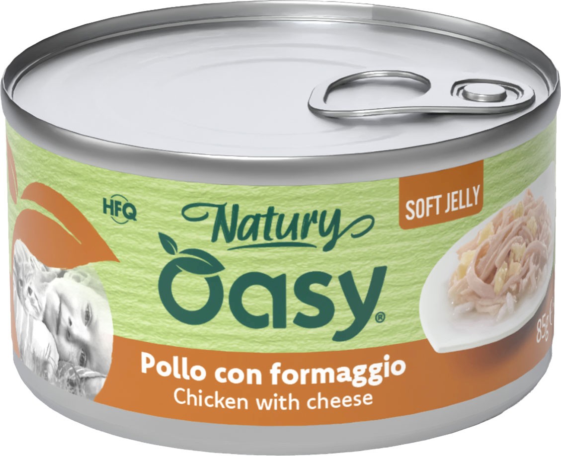 Oasy Cat Natury kurczak, ser w galaretce adult 85 g