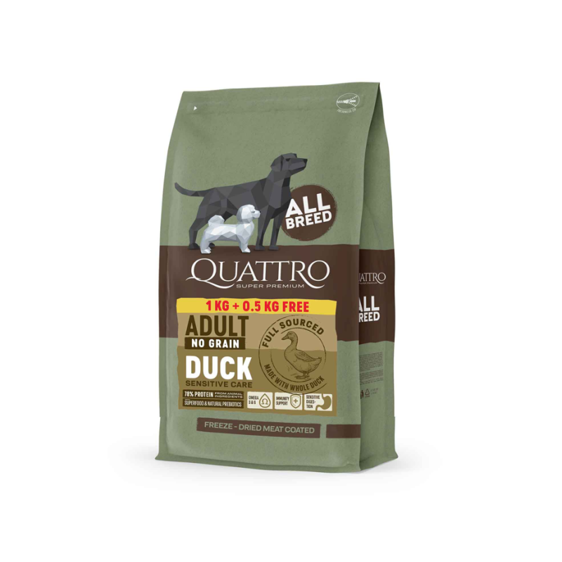 Quattro No Grain kaczka adult 1,5 kg
