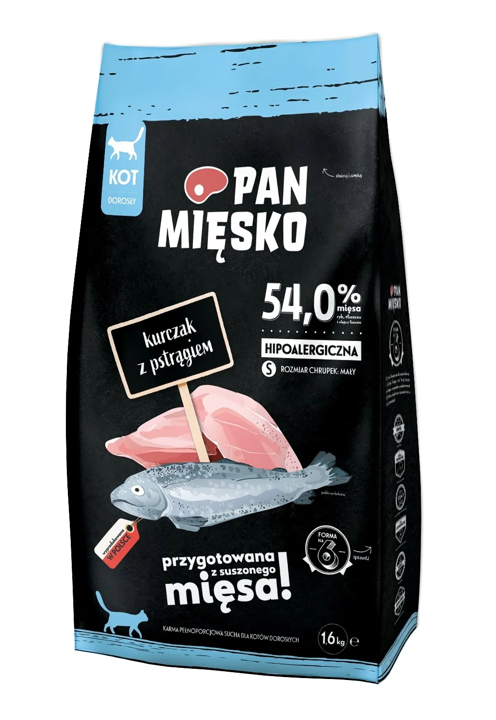 Pan Mięsko kurczak, pstrąg adult 1,6 kg