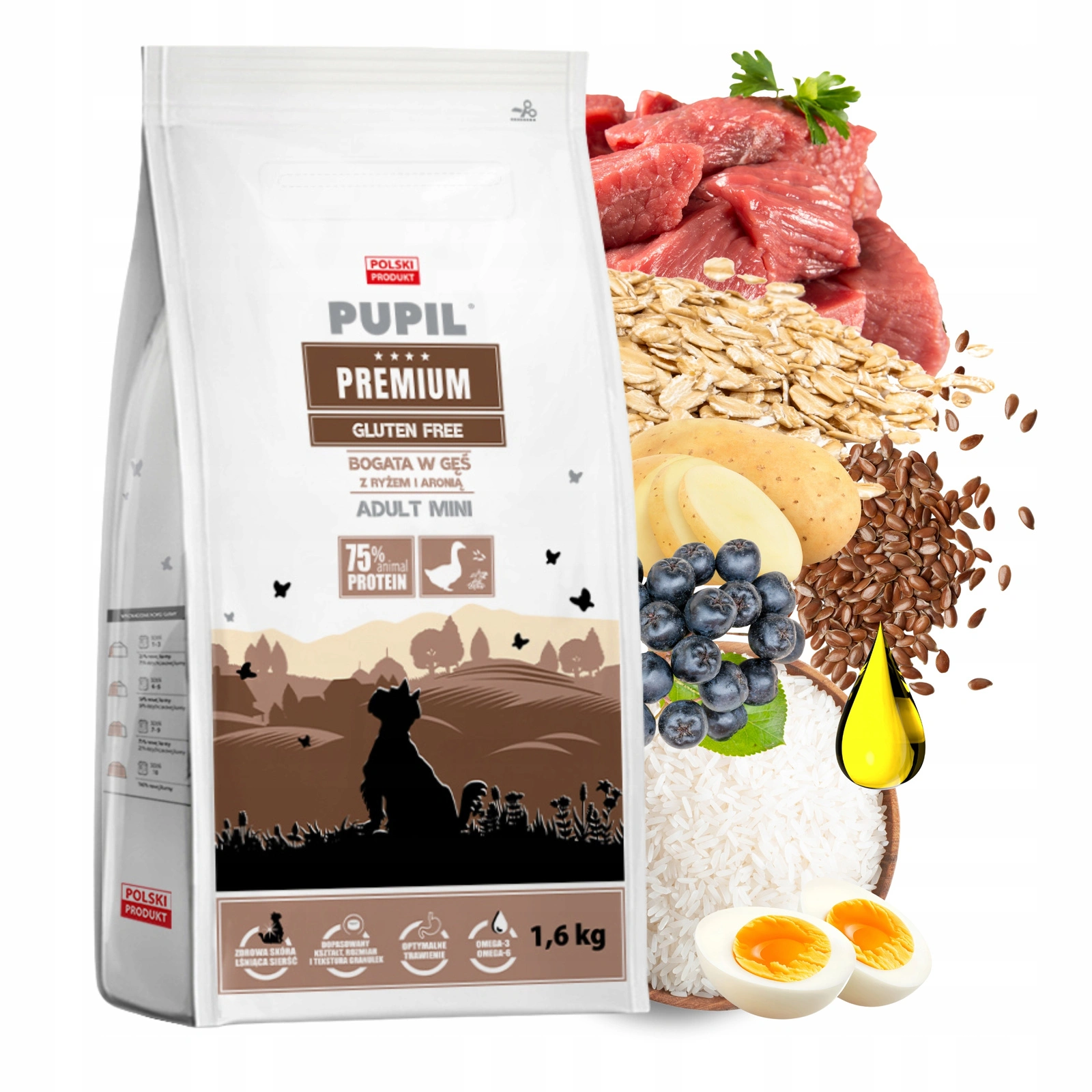 Pupil Premium Gluten Free kaczka małe rasy 1,6 kg