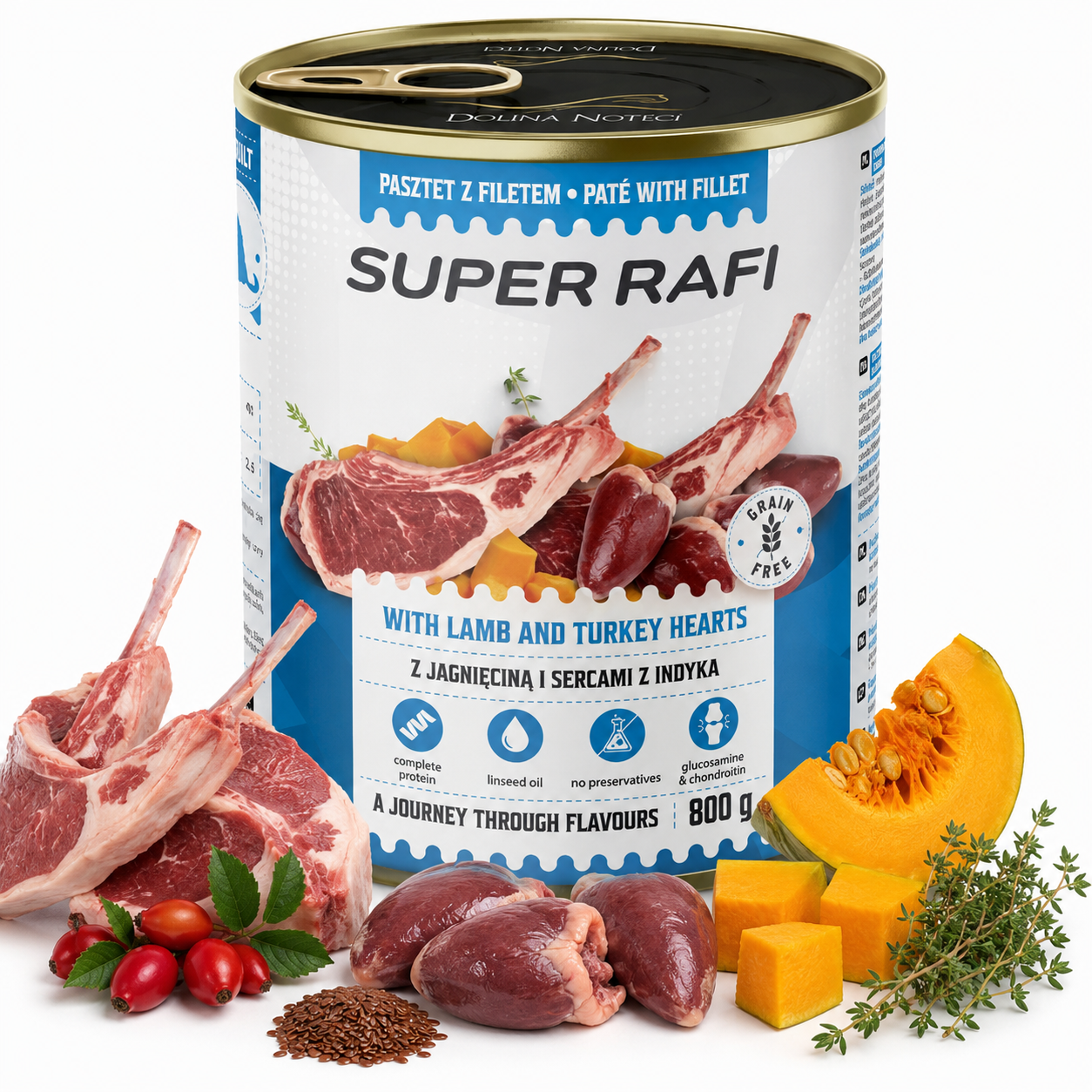 Rafi Super Rafi indyk, jagnięcina adult 800 g