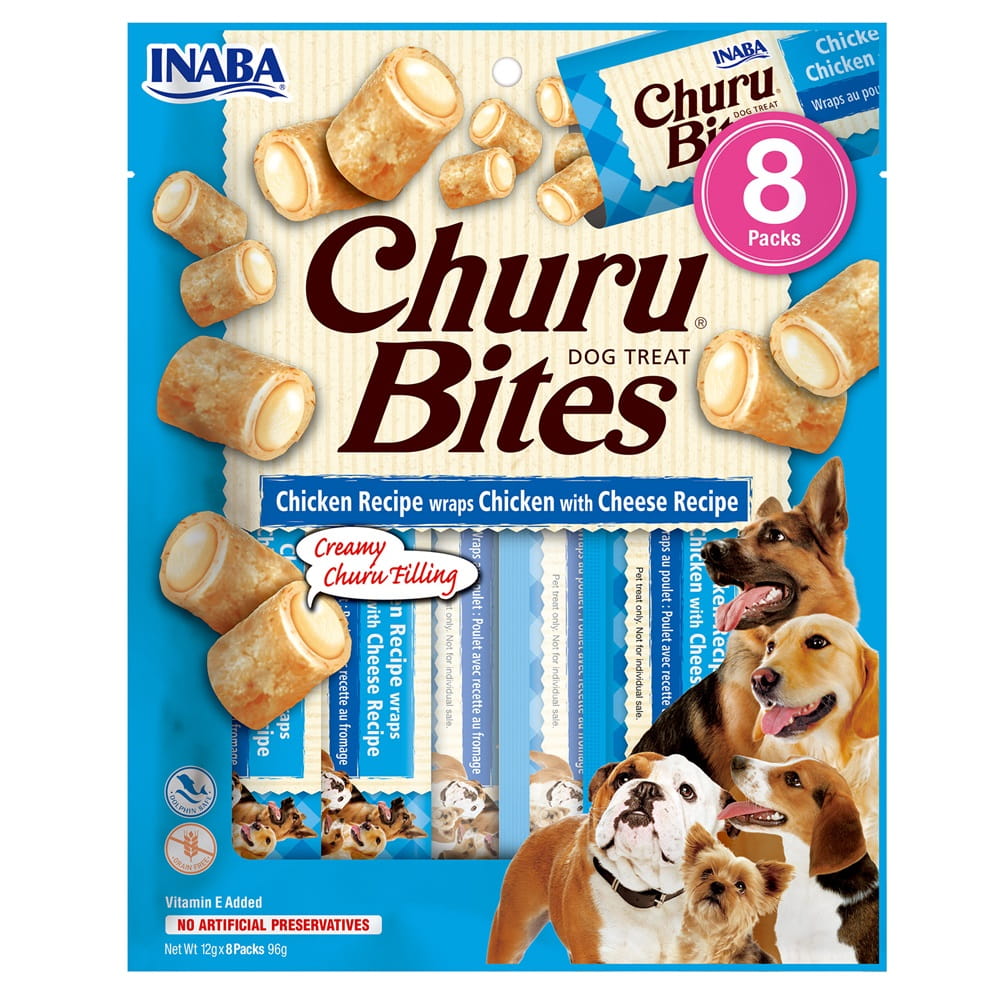 Inaba Churu Bites kurczak, ser 12 g × 8