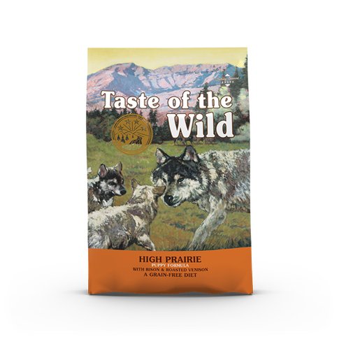 Taste of the Wild High Prairie bizon, jagnięcina, jeleń, ryby oceaniczne, wołowina puppy 12,2 kg