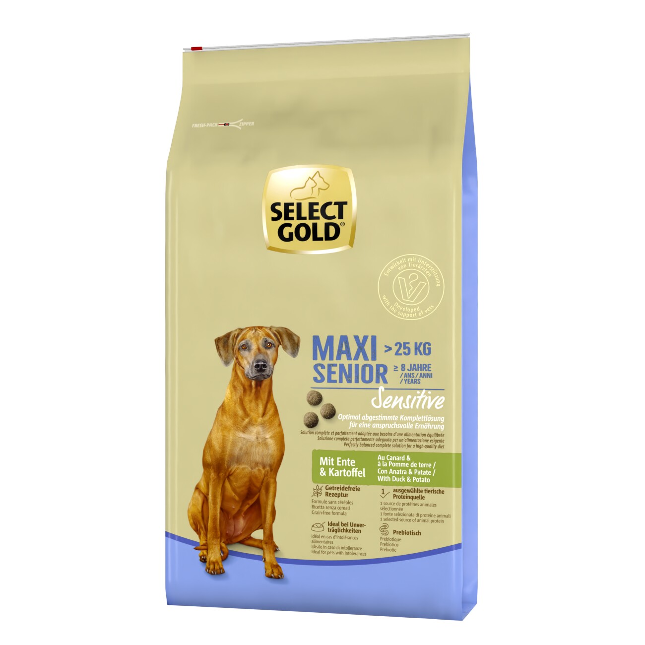 Select Gold Sensitive kaczka senior duże rasy 12 kg