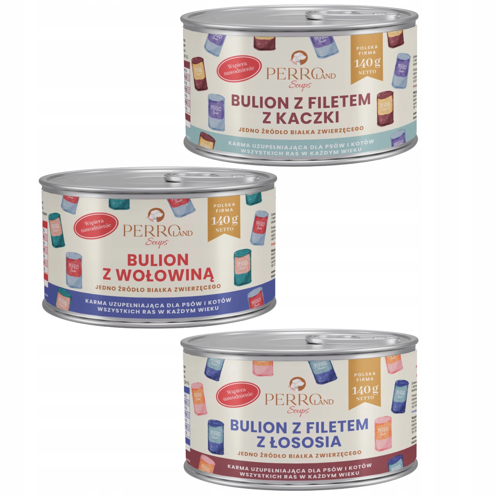 Perro PERROland Soups łosoś 140 g × 3
