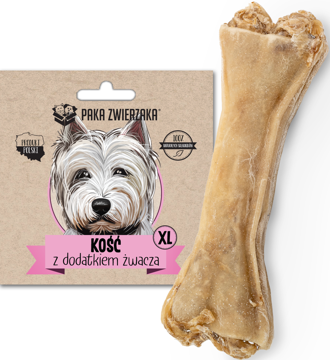 Paka Zwierzaka Kość z dodatkiem żwacza 115 g