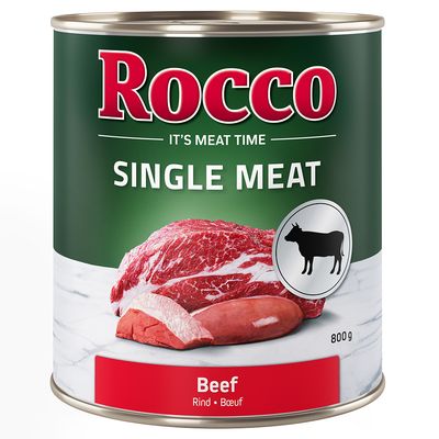 Rocco Single Meat wołowina adult 800 g × 6