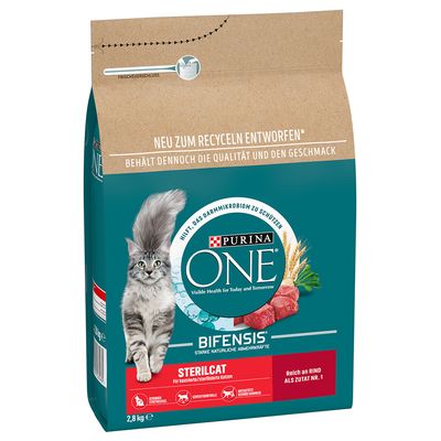 Purina ONE Sterilised wołowina adult 2,8 kg × 2