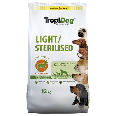 Tropidog Premium Light Sterilised kurczak adult 12 kg