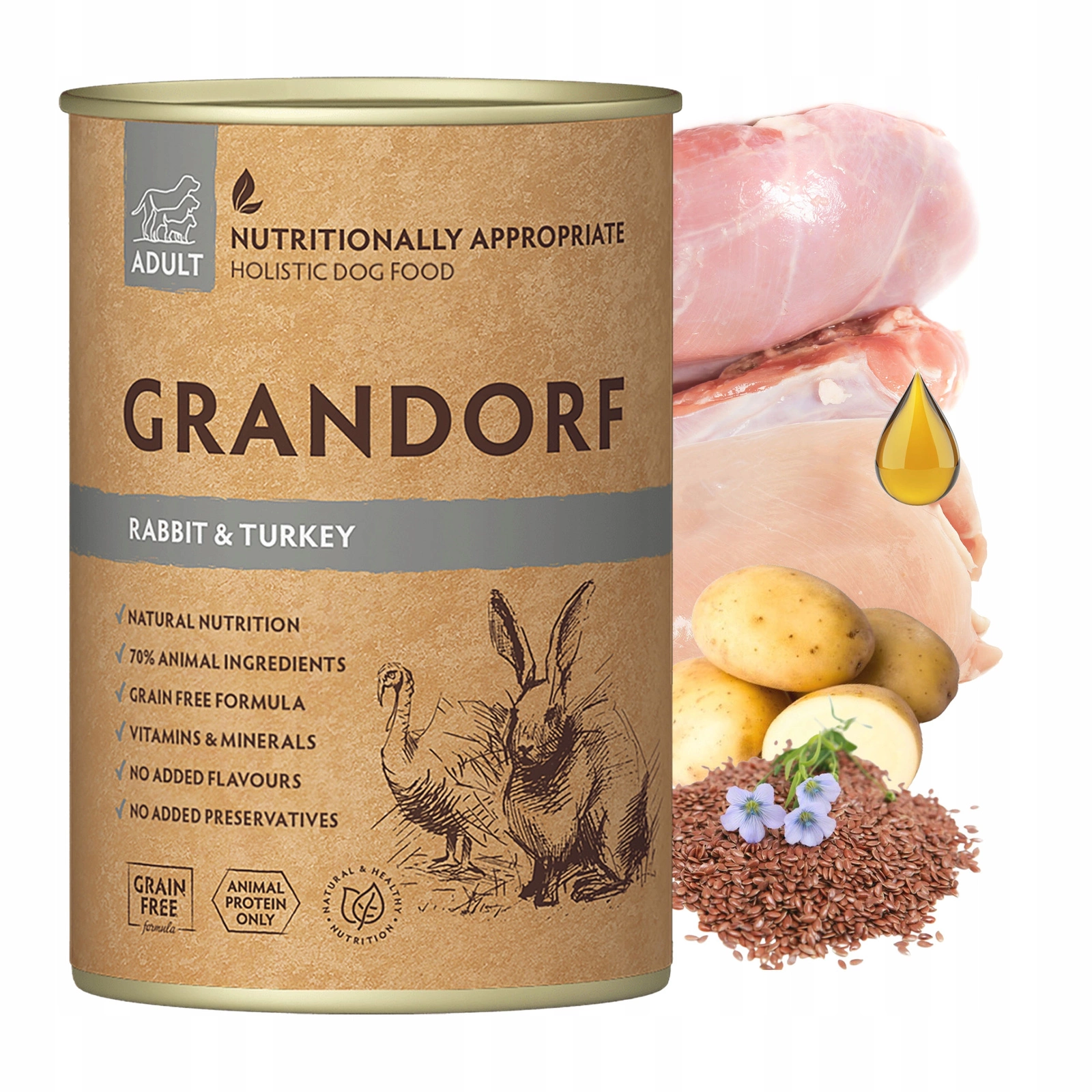 Grandorf indyk, królik 400 g