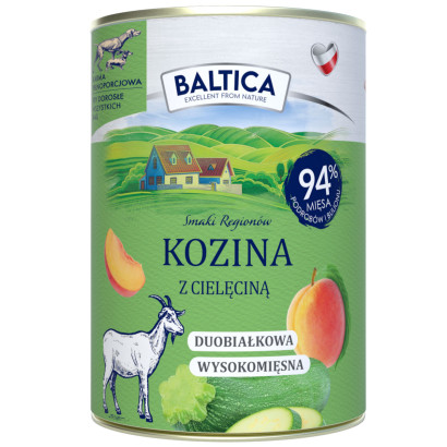 Baltica Smaki Regionów cielęcina, kozina adult 400 g