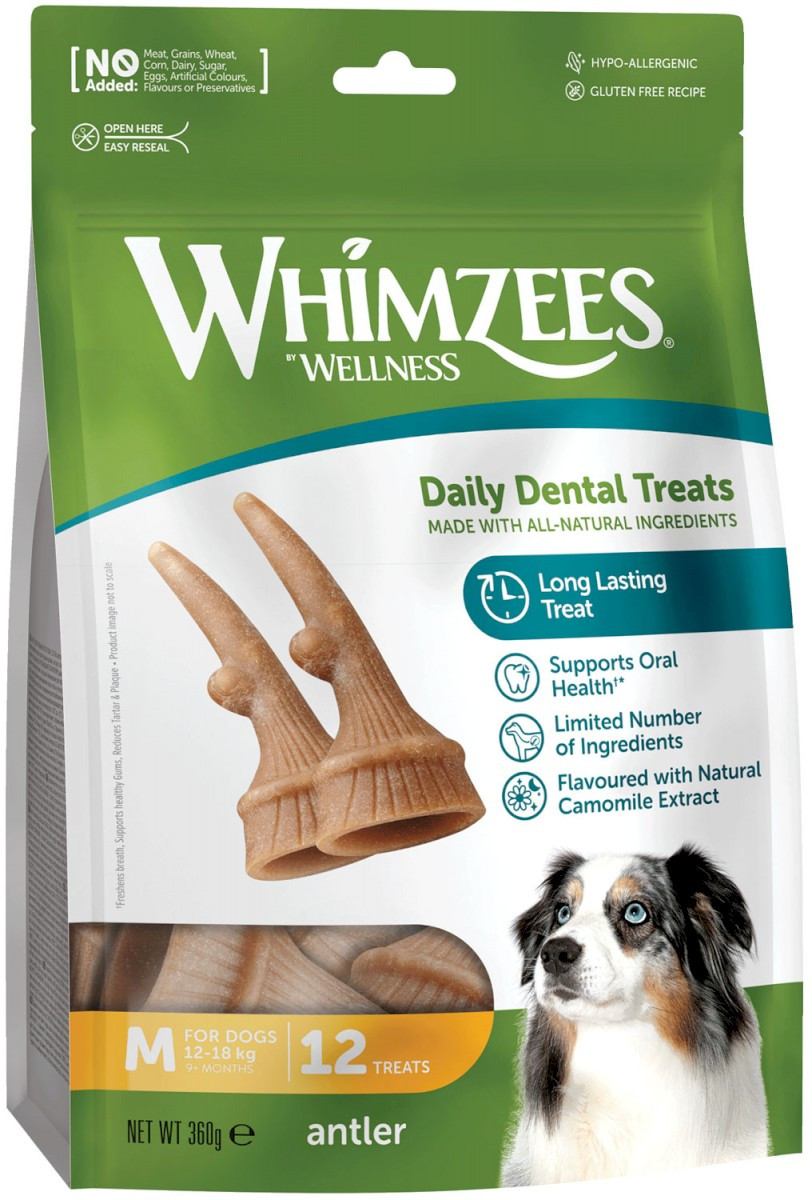 Whimzees róg warzywny puppy średnie rasy 30 g × 12