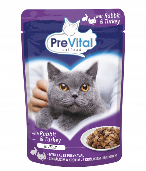 PreVital indyk, królik w galaretce adult 100 g