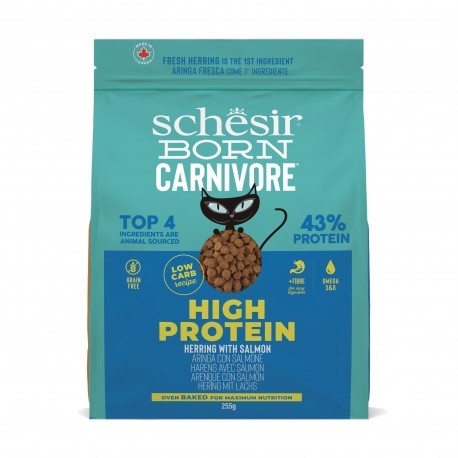 Schesir Born Carnivore łosoś, śledź adult 255 g