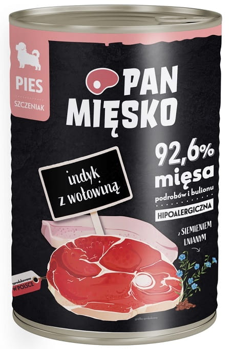 Pan Mięsko indyk, wołowina junior 400 g